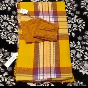 Old Navy Multi-Color Scarf+Cable Knit Boot Cuffs by The Royal Standard